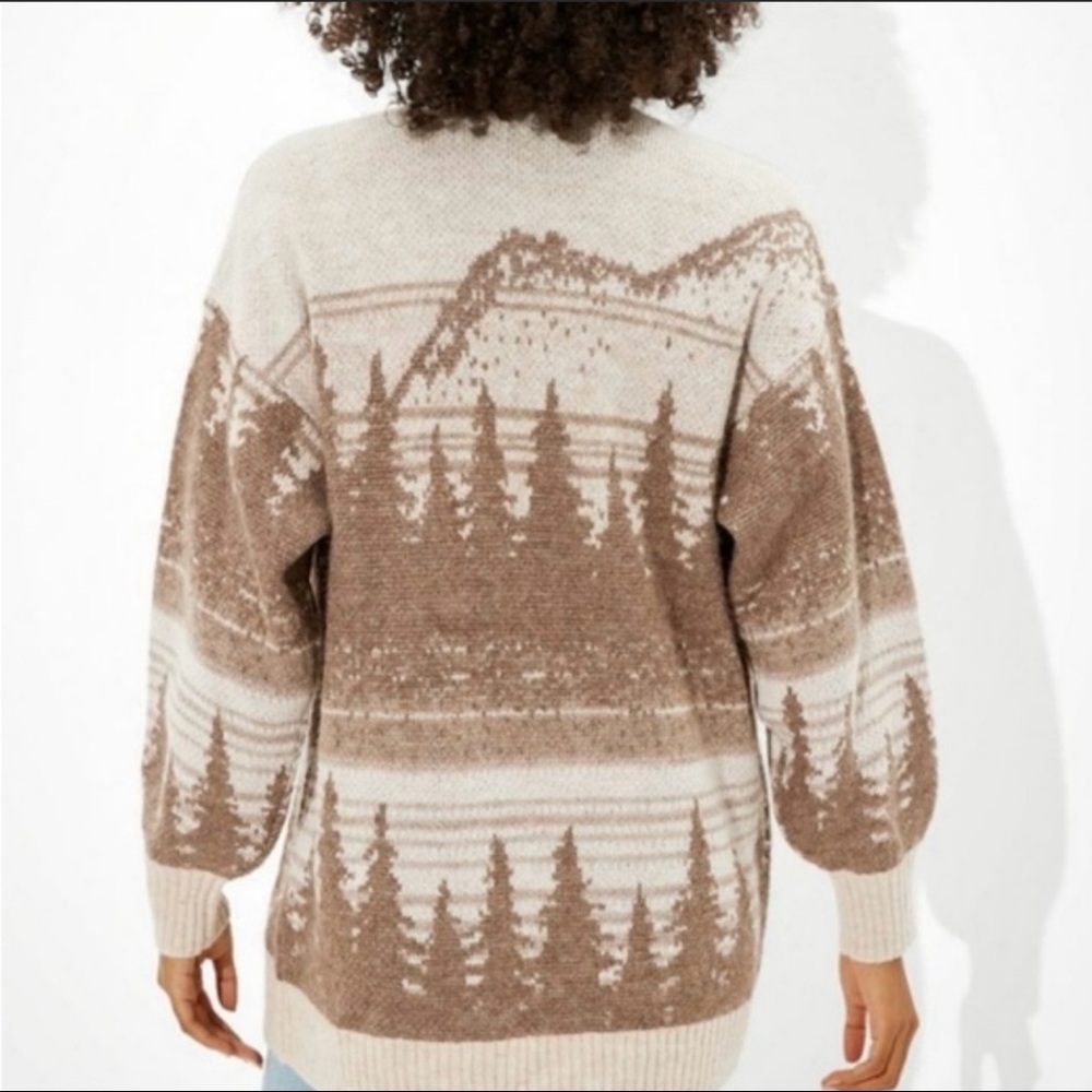 NWOT American Eagle Wilderness Tree print cardigan size XS